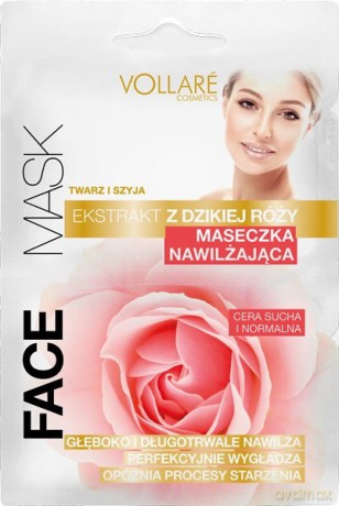 Vollare Maseczka nawilżająca Dzika Róża - cera sucha i normalna 2 x 5 ml