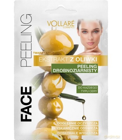 Vollare Peeling drobnoziarnisty do twarzy Oliwka - cera każda 2 x 5 ml