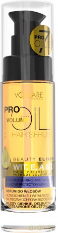 Vollare Pro Oils Extra Volume Serum do włosów cienkich i delikatnych Witaminy E,A i D 30 ml