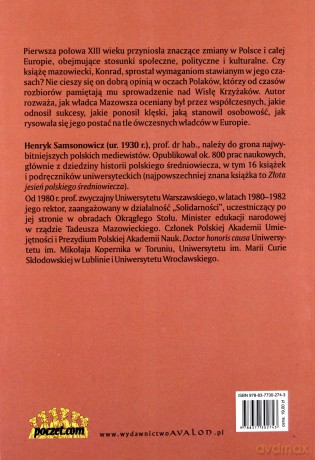Konrad Mazowiecki (1187/88-31 VIII 1247) - Henryk Samsonowicz [KSIĄŻKA]