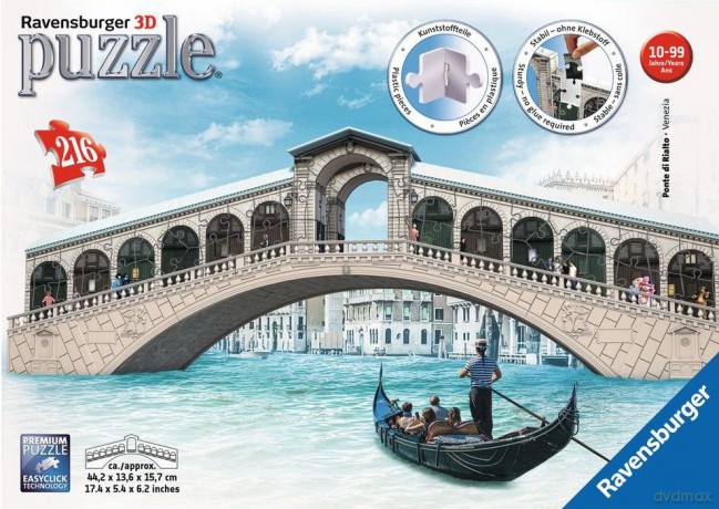 Ravensburger 3D Ponte Di Rialto Most, 216 el. [PUZZLE]