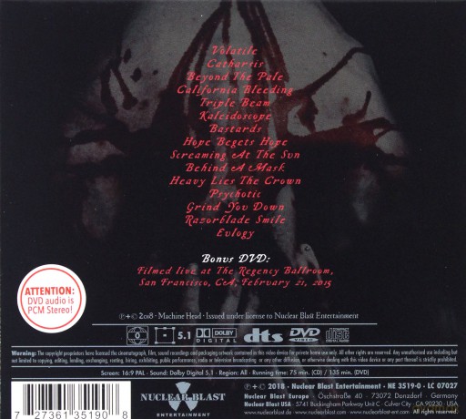 Machine Head: Catharsis (digipack) [CD]+[DVD]