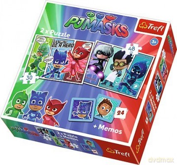 TREFL 30, 48 el. + memo - Pidzamersi - Nocni wojownicy (90710) [PUZZLE]