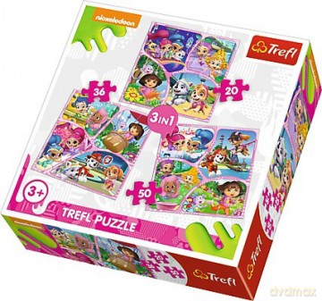 TREFL 3w1 Dołącz do naszej zabawy - Nickelodeon Junior Multi [PUZZLE]