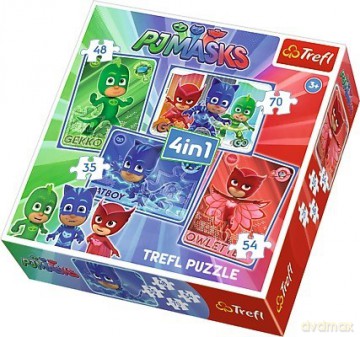 TREFL 4w1 Pidżamersi - Kotboy i drużyna (34291) [PUZZLE]