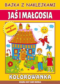 Jaś i Małgosia. Kolorowanka, bajka z naklejkami - Krystian Pruchnicki [KSIĄŻKA]