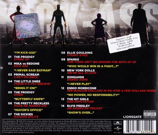 Kick-Ass soundtrack (Polska Cena) [CD]