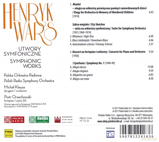 Polska Orkiestra Radiowa: HENRYK WARS - utwory symfoniczne [CD]