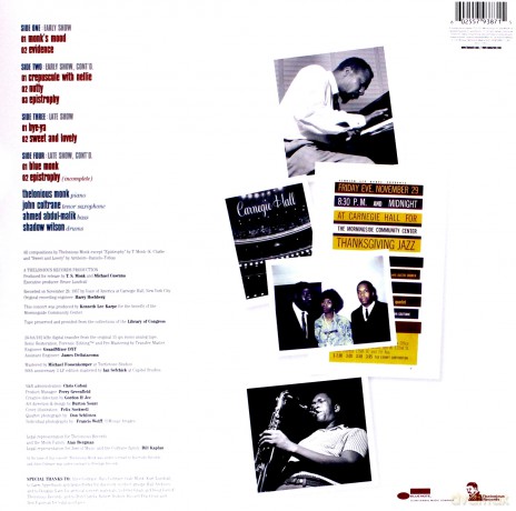 Thelonius Monk Quartet: At Carnegie Hall [2xWinyl]