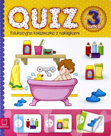 Quiz 3-latka. Edukacyjna książeczka z naklejkami [KSIĄŻKA]
