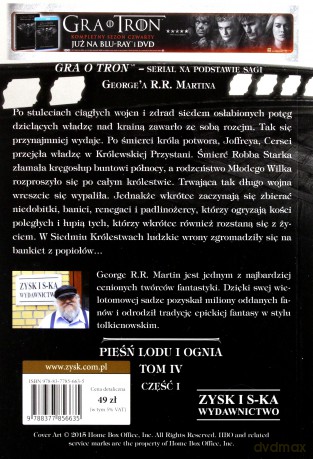 Pieśń Lodu i Ognia Kolekcja 8 tomów (okładki filmowe) - George R.R. Martin [8xKSIĄŻKA]