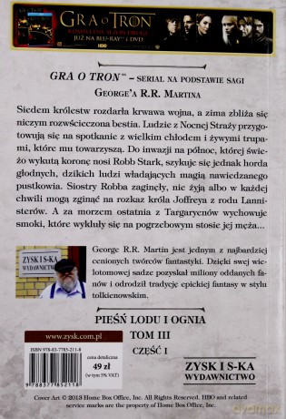 Pieśń Lodu i Ognia Kolekcja 8 tomów (okładki filmowe) - George R.R. Martin [8xKSIĄŻKA]