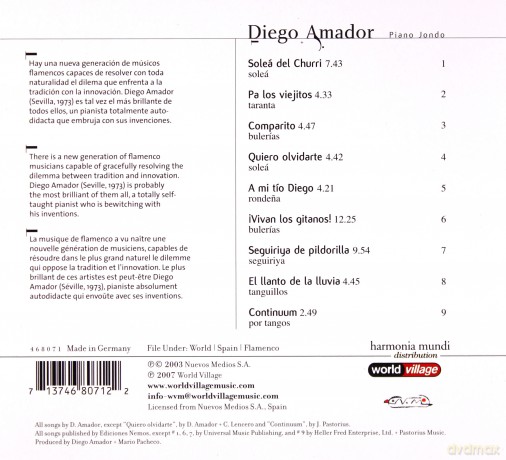 Diego Amador: Piano Jondo (digipack) [CD]