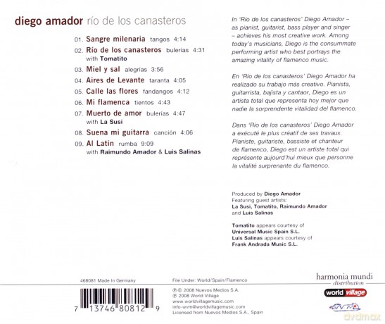 Diego Amador: Rio De Los Canasteros [CD]