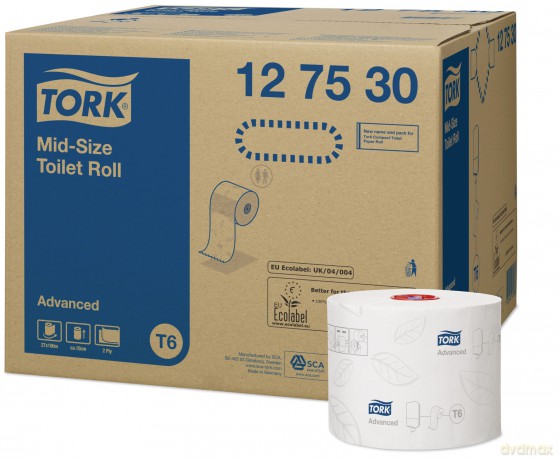 Tork Mid-size papier toaletowy, 2-warstwowy