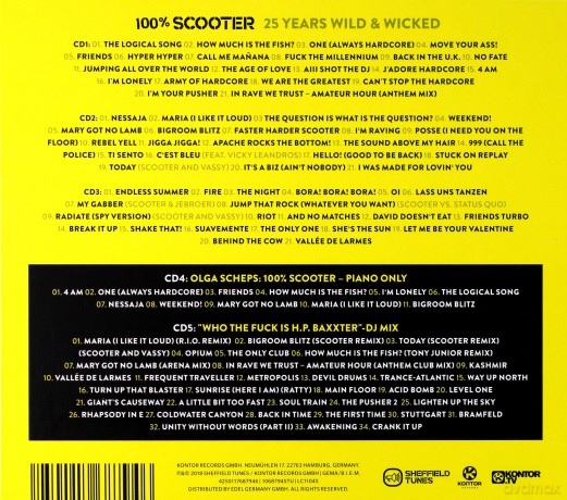Scooter: 100% Scooter (25 Years Wild And Wicked) (Limited) [5CD]