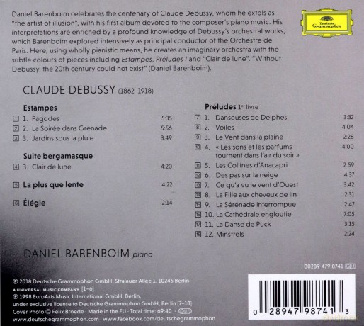 Daniel Barenboim: Claude Debussy [CD]