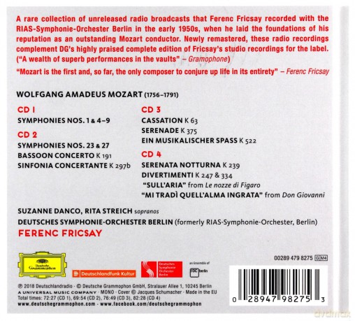 Ferenc Fricsay: The Mozart Radio Broadcasts [4CD]
