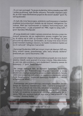Element Antysocjalistyczny. Samorząd Studentów na Uniwesytecie im. A. Mickiewicza w Poznaniu w latach 1980-1989 - Jacek Bartkowiak [KSIĄŻKA]