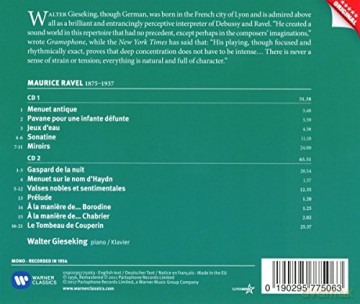 Walter Gieseking: Ravel - The Complete Works For Solo Piano [2CD]