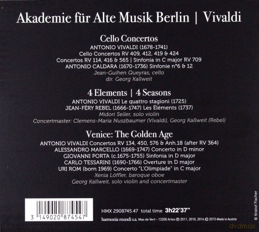 Akademie Fur Alte Musik Berlin: A Vivaldi Grand Tour [3CD]