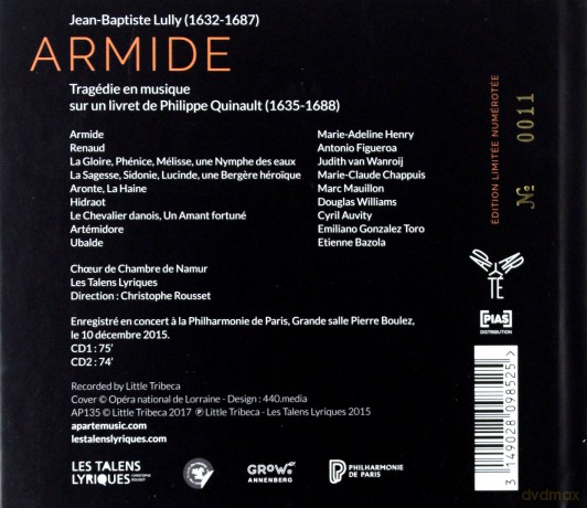 Lully: Armide Les Talens Lyriques Rousset [2CD]