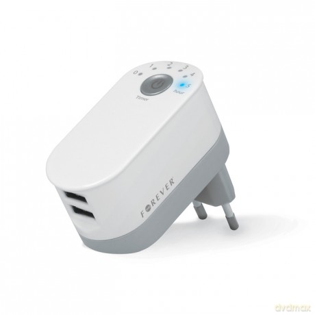 Ładowarka sieciowa Forever 2xUSB 2.2A z czasowym wyłącznikiem