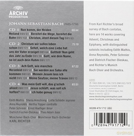 Karl Richter: Advent And Christmas Cantats [4CD]