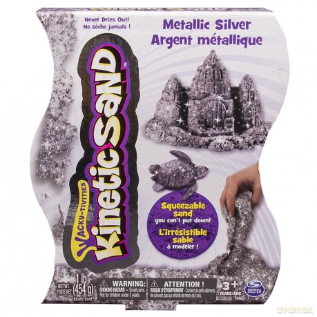 Kinetic Sand - metaliczny piasek (srebrny) 454 g