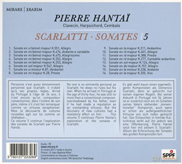 Scarlatti: Sonates 5 Pierre Hantai (digipack) [CD]