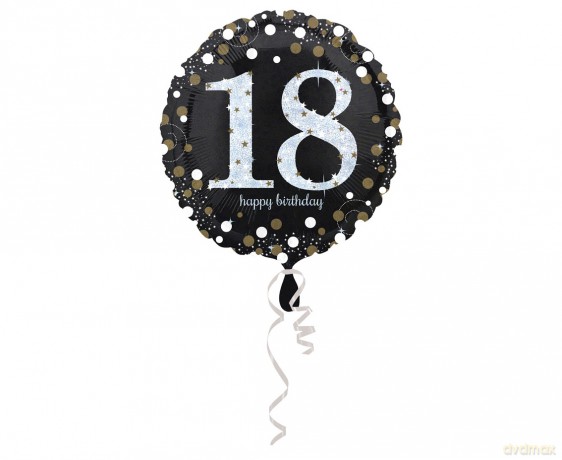 Balon foliowy okrągły 43 cm 18-urodziny