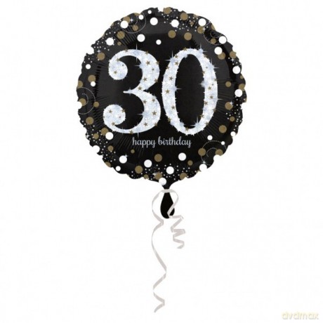 Balon foliowy okrągły 43 cm 30-urodziny