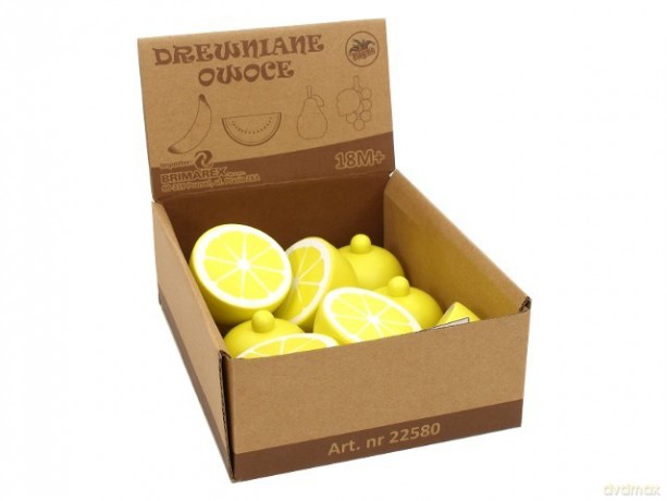 Cytryna drewniana display, 9 sztuk