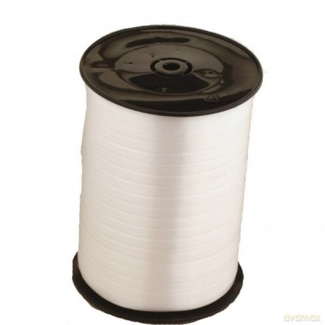 Wstążka do balonów 500 m x 5 mm biała