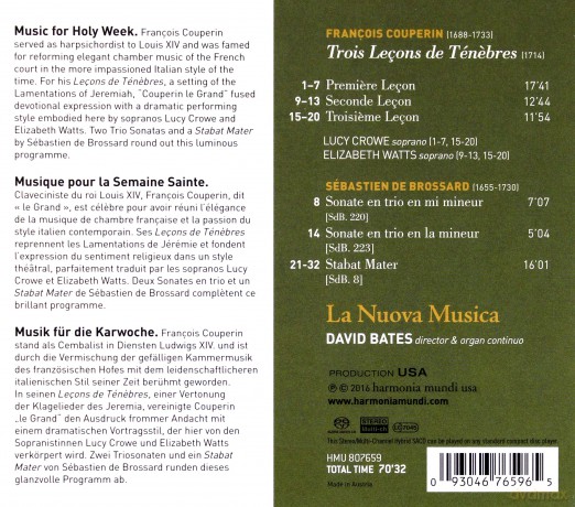 Couperin: Lecons De Tenebres La Nuova Musica Bates [SACD]