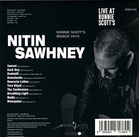 Nitin Sawhney: Live At Ronnie Scott's  [CD]