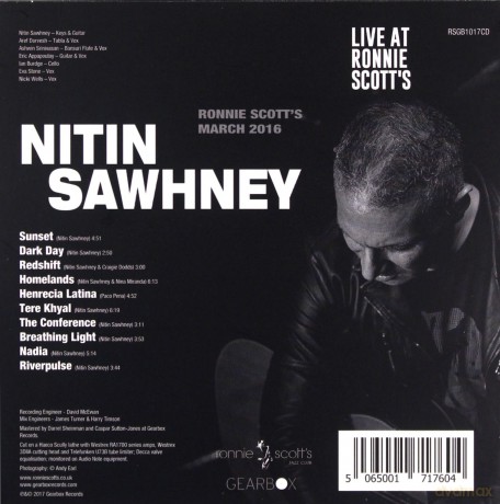 Nitin Sawhney: Live At Ronnie Scott's  [CD]