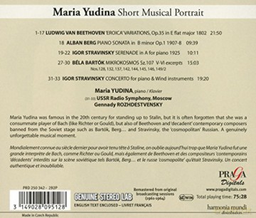 Maria Yudina: Short Musical Portrait [CD]