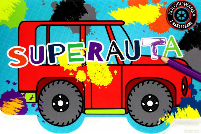 Superauta. Kolorowanka z naklejkami [KSIĄŻKA]