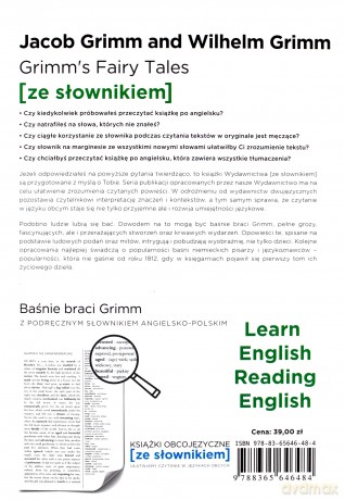 Grimms fairy tales. Baśnie braci Grimm z podręcznym słownikiem angielsko-polskim - Jacob Grimm [KSIĄŻKA]