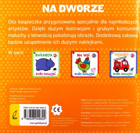 Na dworze. Duże naklejki [KSIĄŻKA]