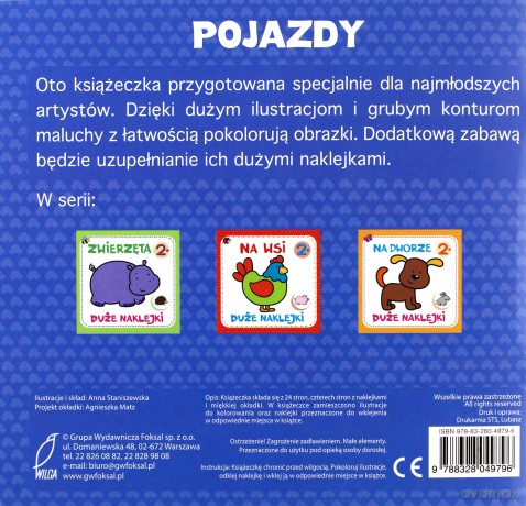 Pojazdy. Duże naklejki [KSIĄŻKA]