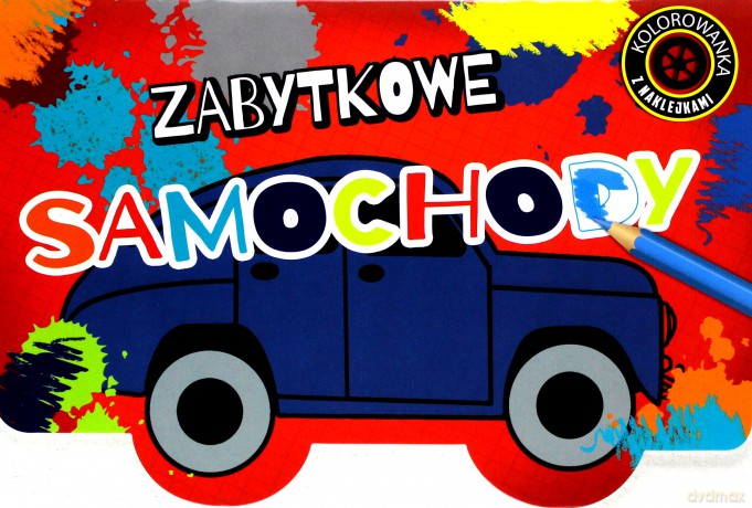 Zabytkowe samochody. Kolorowanka z naklejkami [KSIĄŻKA]