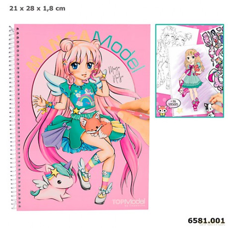 Szkicownik manga model z naklejkami