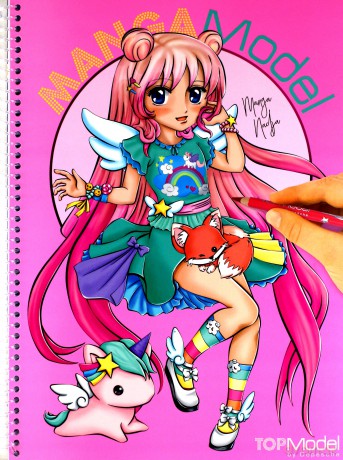 Szkicownik manga model z naklejkami