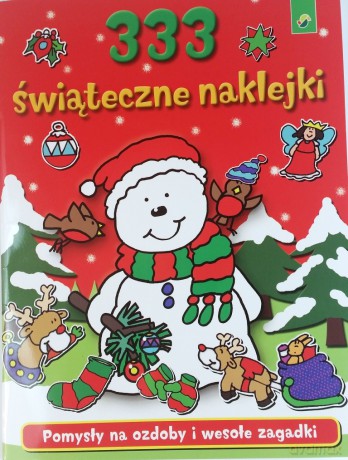 Świąteczne 333 naklejki czerwone [KSIĄŻKA]