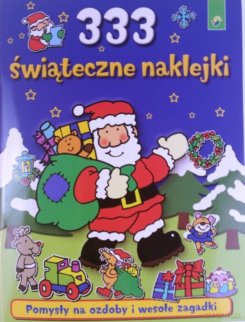 Świąteczne 333 naklejki niebieskie [KSIĄŻKA]