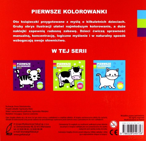 W domu. Pierwsze kolorowanki [KSIĄŻKA]