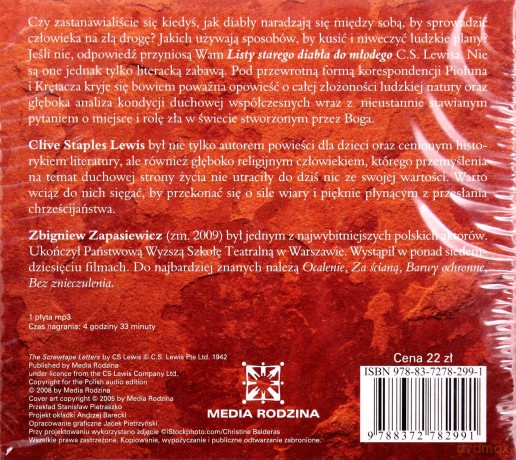Listy starego diabła do młodego - Clive Staples Lewis [AUDIOBOOK] [CD]