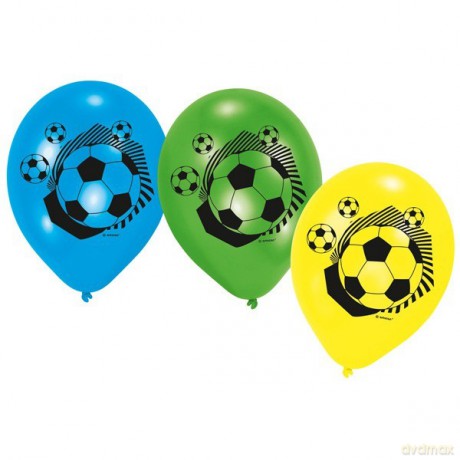 Balony lateksowe - Piłka nożna 22,8 cm, 6 sztuk